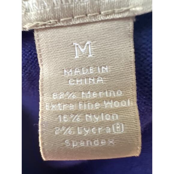 Women’s Banana Republic Purple Merino Wool Cardigan Sweater. Size Medium - Picture 3 of 3